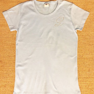 Classic Girl womens new rhinestone L top cotton